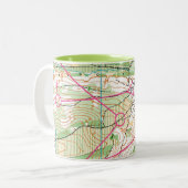 マグ- Orienteeringの地図 ツートーンマグカップ (正面左)