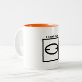 マグ- Orienteering -私は愛を必要とします ツートーンマグカップ (正面左)