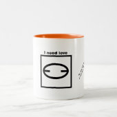 マグ- Orienteering -私は愛を必要とします ツートーンマグカップ (中央)