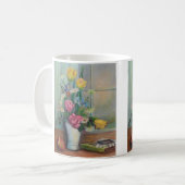 マグ- SMによって絵を描く卓上の静物画 コーヒーマグカップ (正面左)