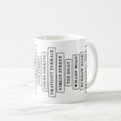 マグ- St Ivesの通りの名前 コーヒーマグカップ (正面右)