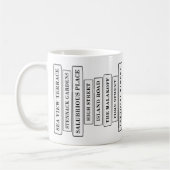 マグ- St Ivesの通りの名前 コーヒーマグカップ (左)