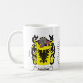 マグAguilar家族の紋章付き外衣 コーヒーマグカップ (左)