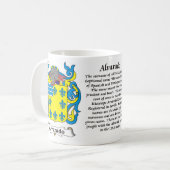 マグAlvarado家族の紋章付き外衣 コーヒーマグカップ (正面左)