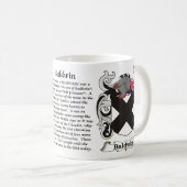 マグBaldwin家族の紋章付き外衣 コーヒーマグカップ (正面右)