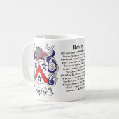 マグBeatty家族の紋章付き外衣 コーヒーマグカップ (正面左)