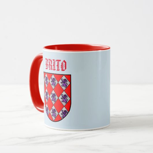 マグBrito家族の紋章付き外衣 マグカップ (正面左)