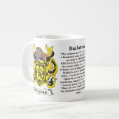 マグBuchanan家族の紋章付き外衣 コーヒーマグカップ (正面左)