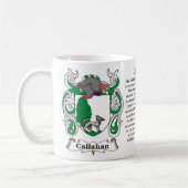 マグCallahan家族の紋章付き外衣 コーヒーマグカップ (左)
