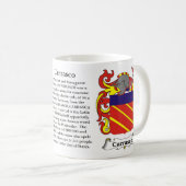 マグCarrasco家族の紋章付き外衣 コーヒーマグカップ (正面右)