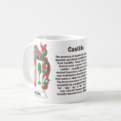 マグCastillo家族の紋章付き外衣 コーヒーマグカップ (正面左)