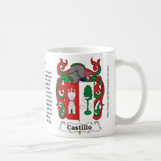 マグCastillo家族の紋章付き外衣 コーヒーマグカップ (右)