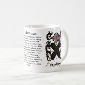 マグChristensen家族の紋章付き外衣 コーヒーマグカップ (正面右)