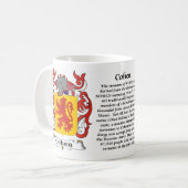 マグCohen家族の紋章付き外衣 コーヒーマグカップ (正面左)