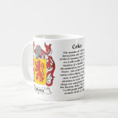 マグCohen家族の紋章付き外衣 コーヒーマグカップ (正面左)