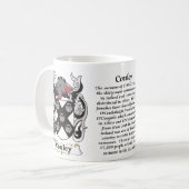 マグConley家族の紋章付き外衣 コーヒーマグカップ (正面左)