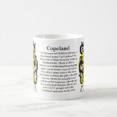 マグCopeland家族の紋章付き外衣 コーヒーマグカップ (中央)