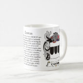 マグCurran家族の紋章付き外衣 コーヒーマグカップ (正面右)