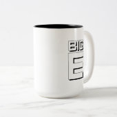 マグCVN-65エンタープライズ大きいE ツートーンマグカップ (正面右)