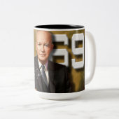 マグCVN-69 USSドワイト・D・アイゼンハワーの同名 ツートーンマグカップ (正面右)