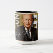 マグCVN-69 USSドワイト・D・アイゼンハワーの同名 ツートーンマグカップ (中央)