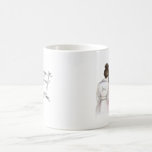 マグDkのBrのパンの花嫁DkのBrの波の婦人ありがとう コーヒーマグカップ (中央)