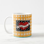 マグDON'tは風変わりの愛することを恥じています コーヒーマグカップ (左)