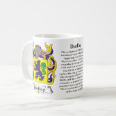 マグDudley家族の紋章付き外衣 コーヒーマグカップ (正面左)