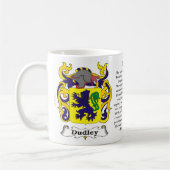 マグDudley家族の紋章付き外衣 コーヒーマグカップ (左)