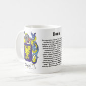 マグDunn家族の紋章付き外衣 コーヒーマグカップ (正面左)