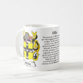 マグEllis家族の紋章付き外衣 コーヒーマグカップ (正面左)