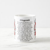 マグFitzgerald家族の紋章付き外衣 コーヒーマグカップ (中央)