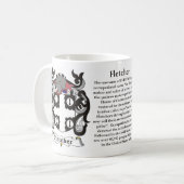 マグFletcher家族の紋章付き外衣 コーヒーマグカップ (正面左)