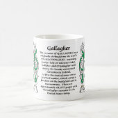 マグGallagher家族の紋章付き外衣 コーヒーマグカップ (中央)