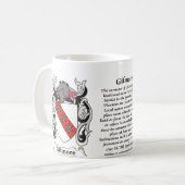 マグGilmore家族の紋章付き外衣 コーヒーマグカップ (正面左)