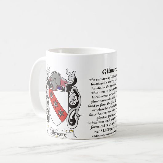 マグGilmore家族の紋章付き外衣 コーヒーマグカップ (正面左)