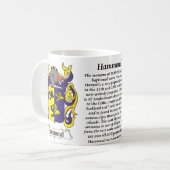 マグHammond家族の紋章付き外衣 コーヒーマグカップ (正面左)