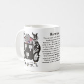 マグHarmon家族の紋章付き外衣 コーヒーマグカップ (正面左)