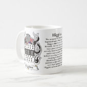 マグHiggins家族の紋章付き外衣 コーヒーマグカップ (正面左)