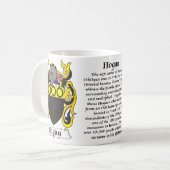 マグHogan家族の紋章付き外衣 コーヒーマグカップ (正面左)