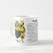 マグHogan家族の紋章付き外衣 コーヒーマグカップ (正面左)