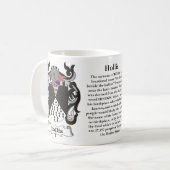 マグHollis家族の紋章付き外衣 コーヒーマグカップ (正面左)