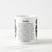 マグHollis家族の紋章付き外衣 コーヒーマグカップ (中央)