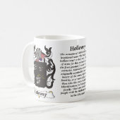 マグHolloway家族の紋章付き外衣 コーヒーマグカップ (正面左)