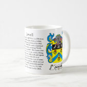 マグJewell家族の紋章付き外衣 コーヒーマグカップ (正面右)