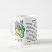 マグJewell家族の紋章付き外衣 コーヒーマグカップ (正面左)