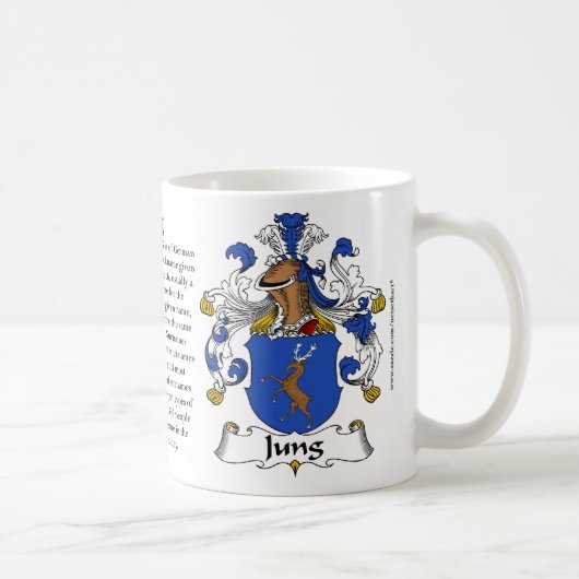 マグJung家族の紋章付き外衣 コーヒーマグカップ (右)