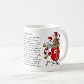 マグKeller家族の紋章付き外衣 コーヒーマグカップ (正面右)