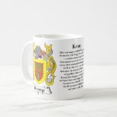マグKemp家族の紋章付き外衣 コーヒーマグカップ (正面左)