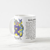 マグKirkpatrick家族の紋章付き外衣 コーヒーマグカップ (正面左)